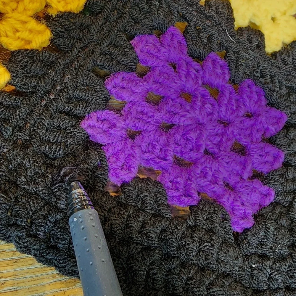 Granny Square Handmade Crochet Afghan‎ Mini Baby Blanket Throw Crafters Piece